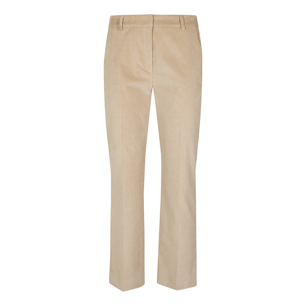 Max Mara Weekend Beige Fluwelen Gestreepte Broek Beige Dames