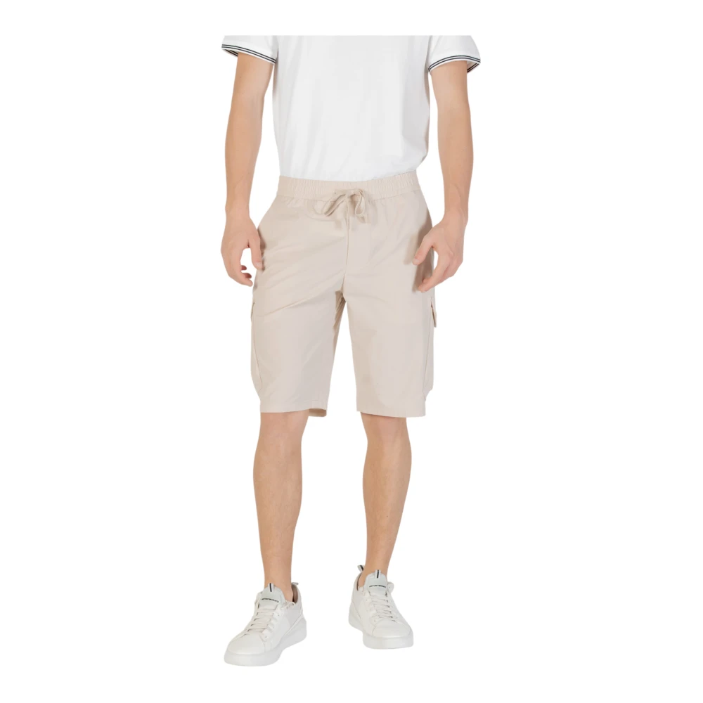 Hugo Men's Beige Urbanex Cargo Bermuda Shorts
