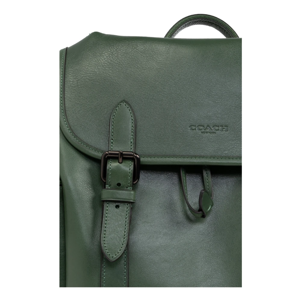 Coach Leren rugzak Hitch Green Heren