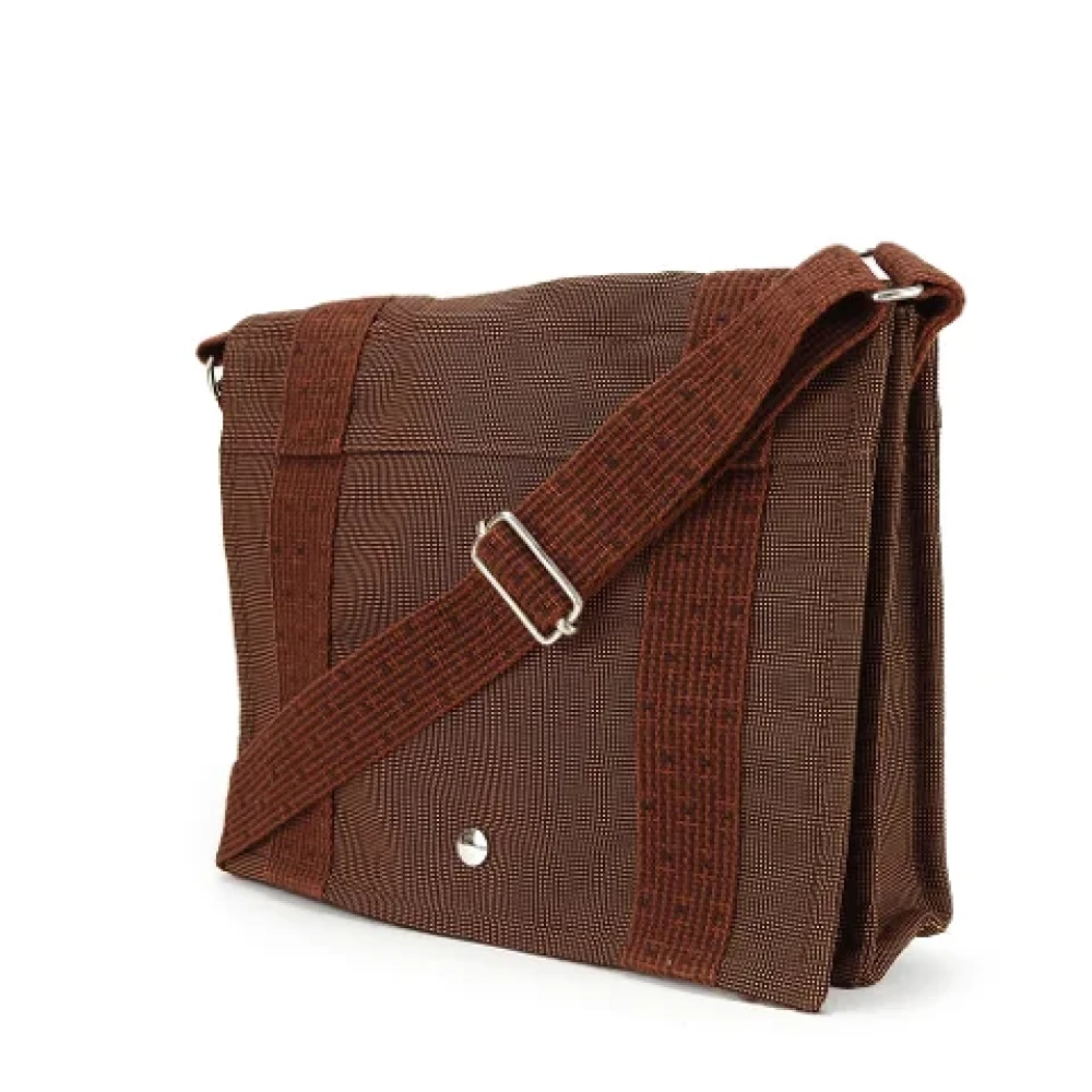 Hermès Vintage Pre-owned Canvas shoulder-bags Brown Dames