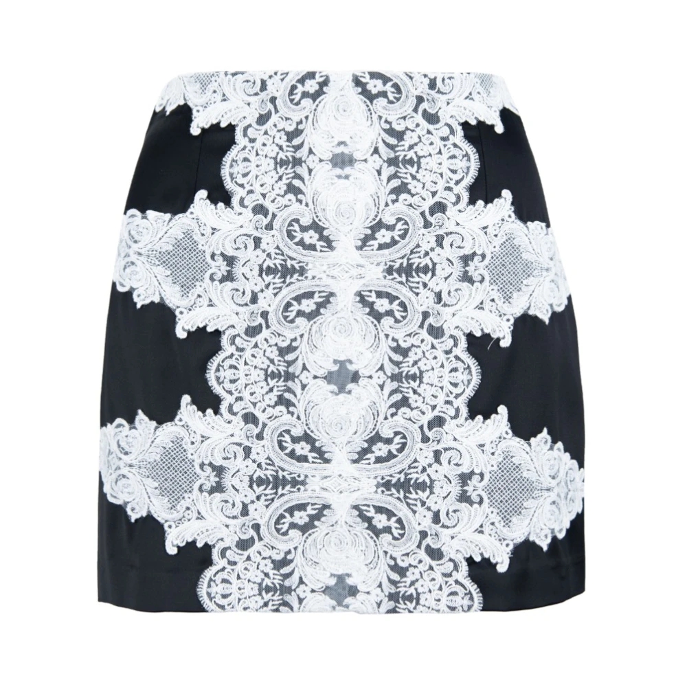 Elisabetta Franchi Kanten Detail Rits Haak Rok Multicolor Dames