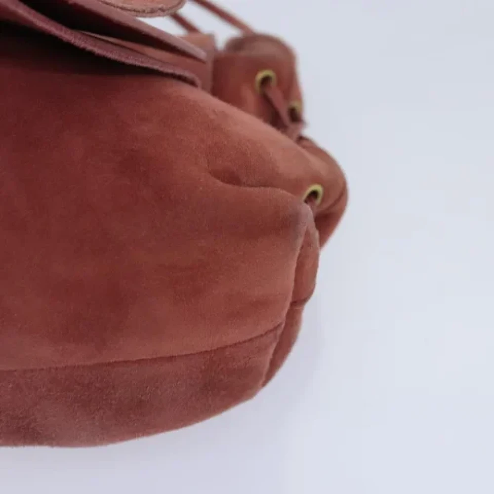 Gucci Vintage Pre-owned Suede gucci-bags Red Dames