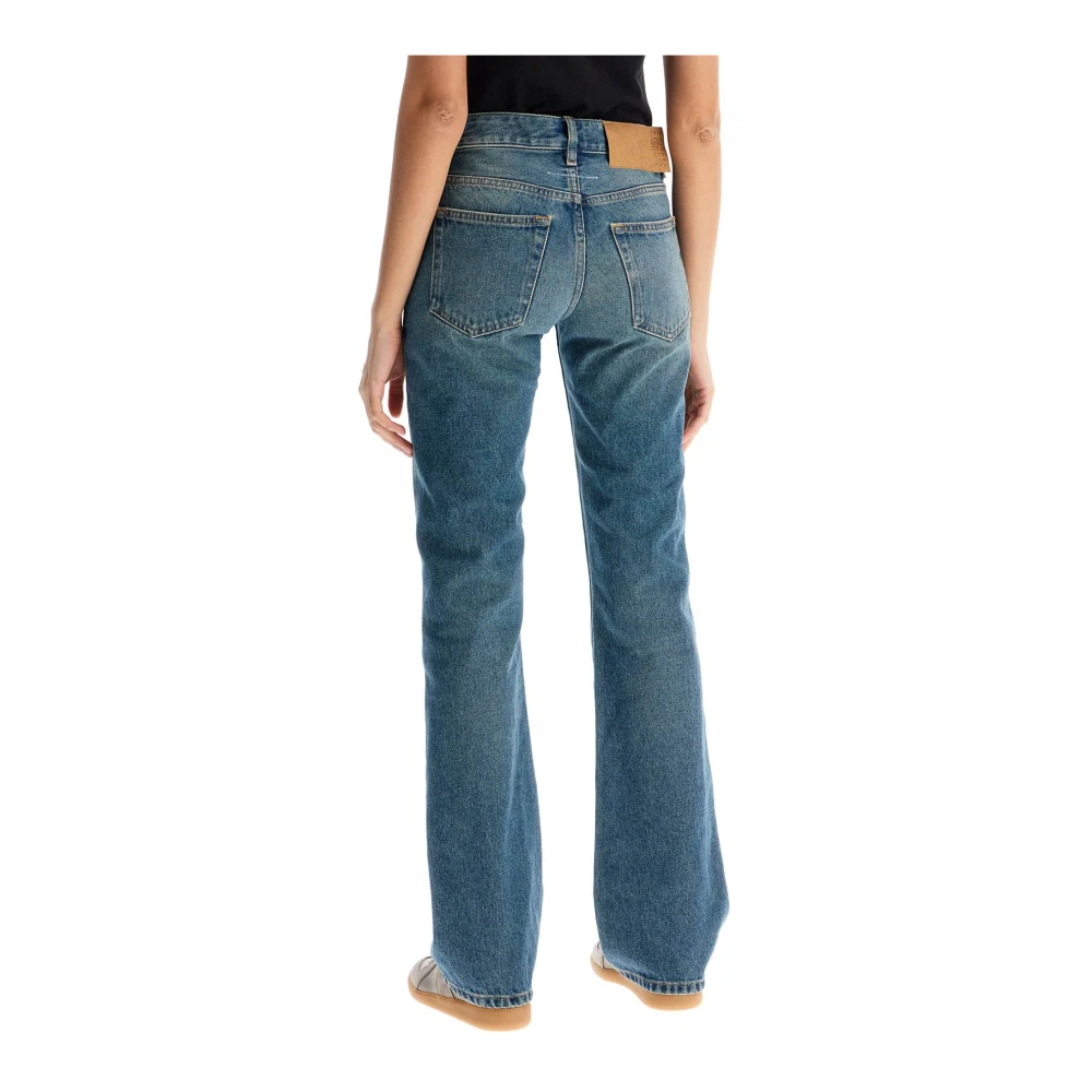 MM6 Maison Margiela Flared Low-Waisted Denim Jeans Blue Dames