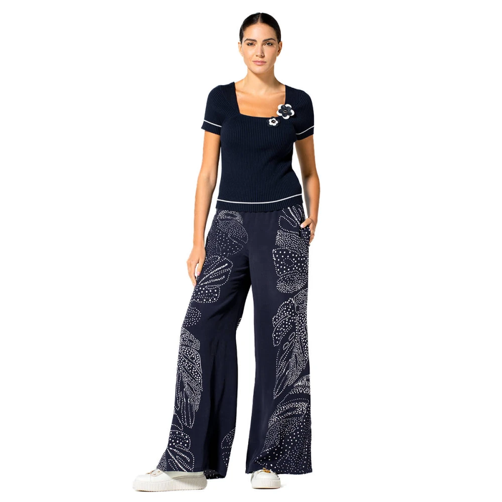 Caroline Biss Elegante Top Pullover voor Vrouwen Blue Dames
