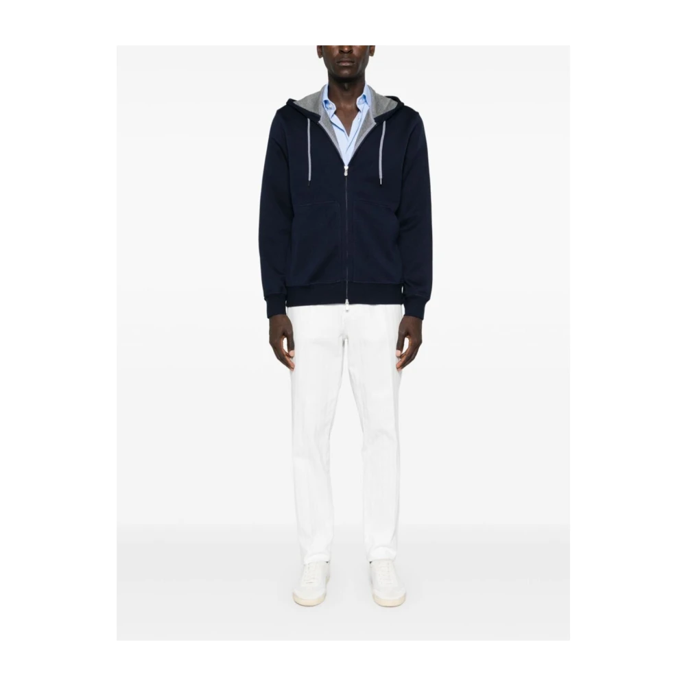 BRUNELLO CUCINELLI Blauwe Sweater Blue Heren