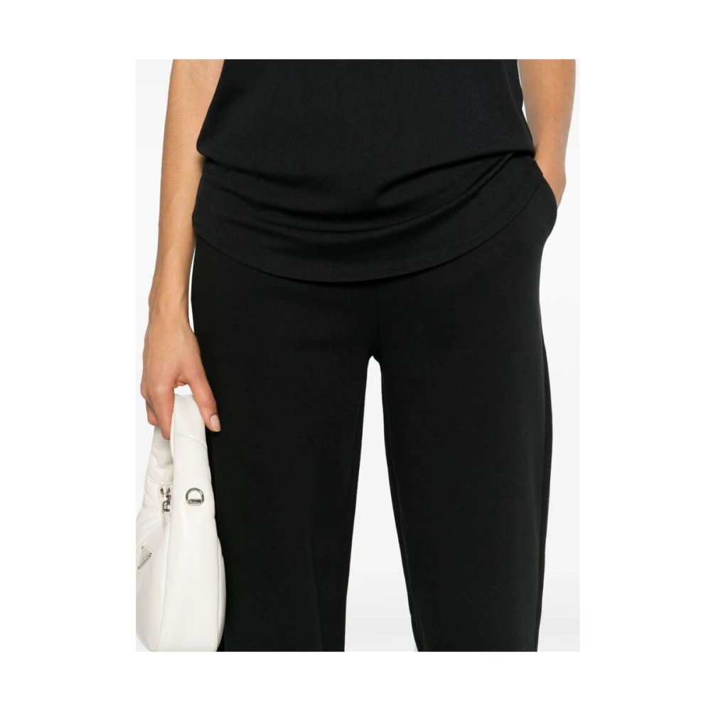 Calvin Klein Zwarte Jersey Logo Print Broek Black Dames