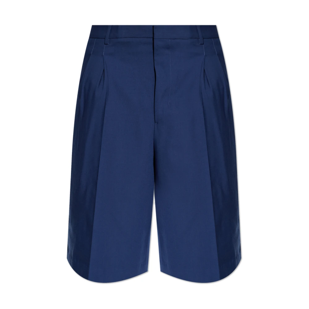 Ami Paris Men's Blue Casual Shorts, W38, Virgin Wool Shorts