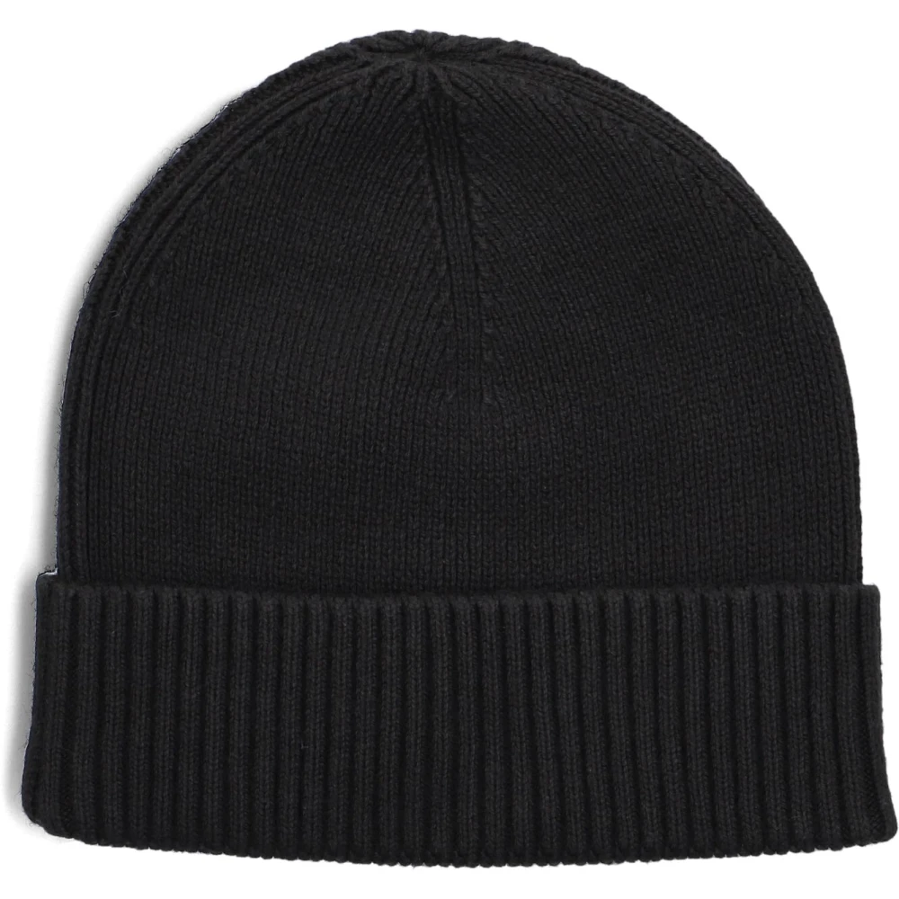 Tommy Hilfiger Zwarte Pima Katoen Vlag Beanie Black Heren
