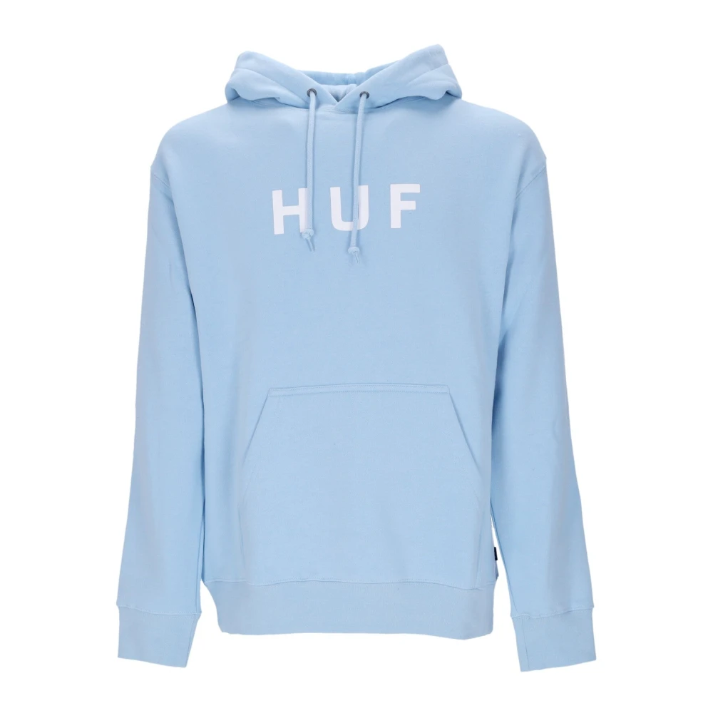 HUF Logo Herr Hoodie Ljusblå Blue, Herr