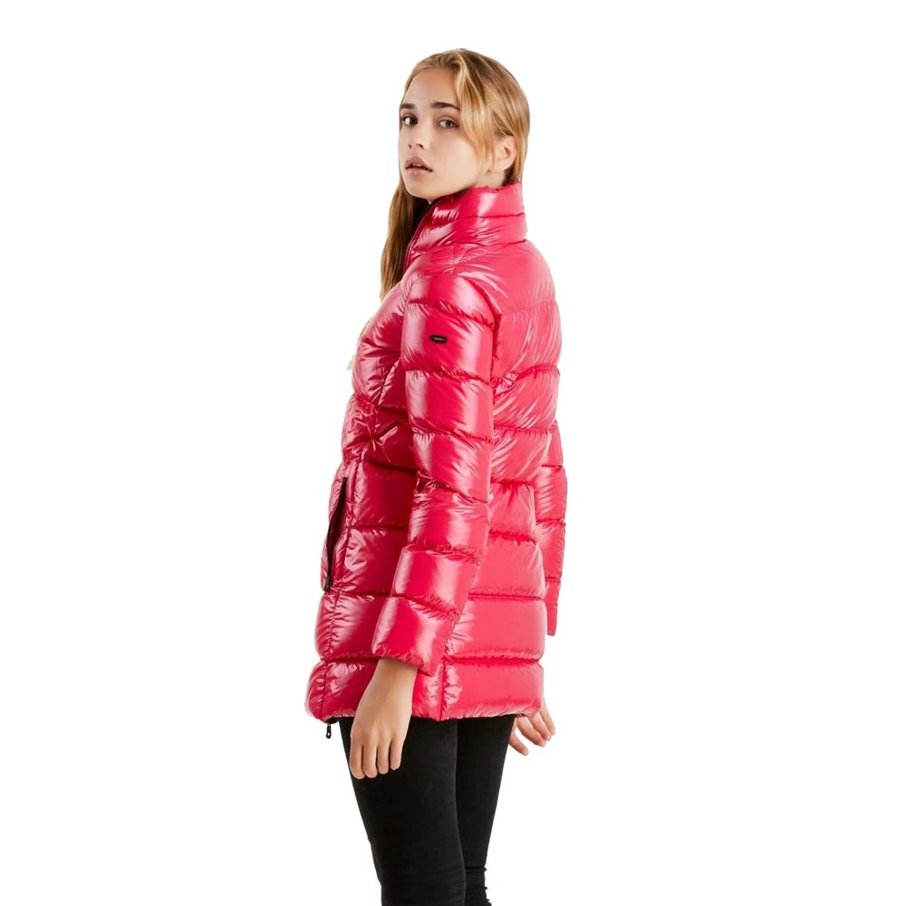 RefrigiWear Glanzende Fuchsia Donsjas met Ritssluiting Pink Dames