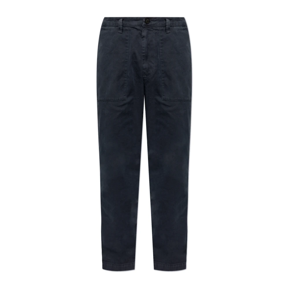 Stone Island Broek met logo Blue Heren