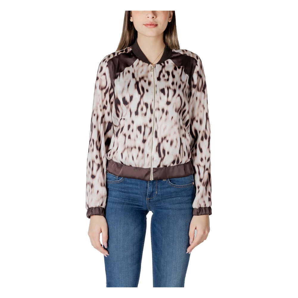 Liu Jo Beige Jack met Rits en Zakken Beige Dames