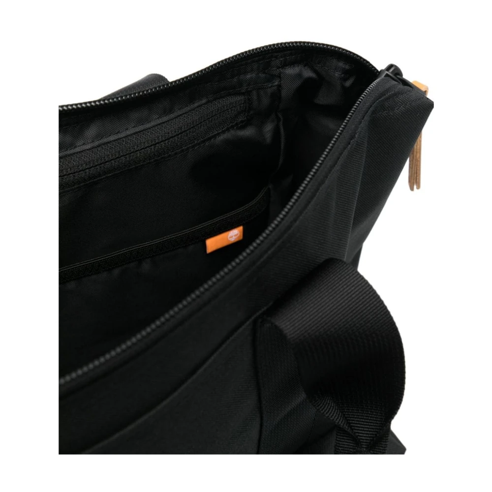 Timberland Zwarte Canvas Rugzak met Waterbestendig Black Heren