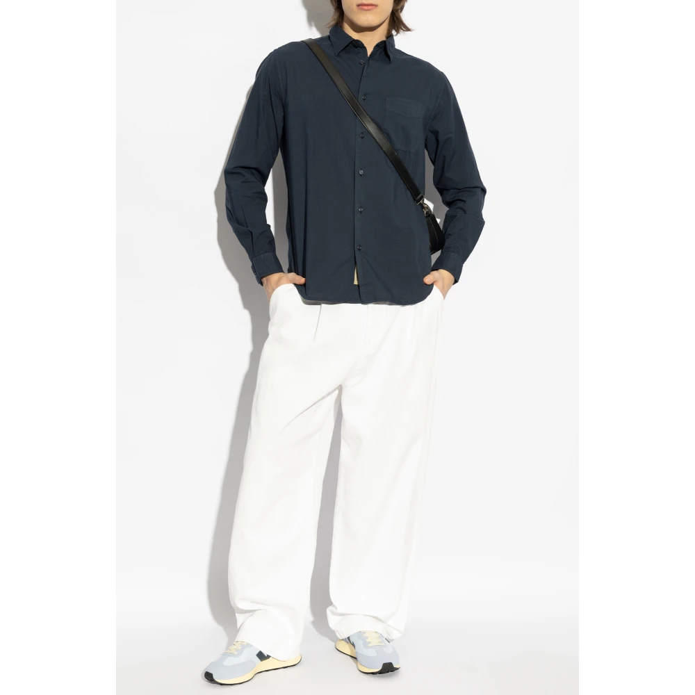 Woolrich Overhemd met zak Blue Heren