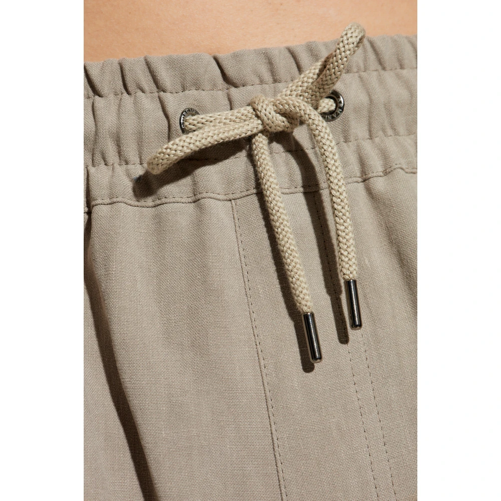 Giorgio Armani Linnen shorts Gray Heren
