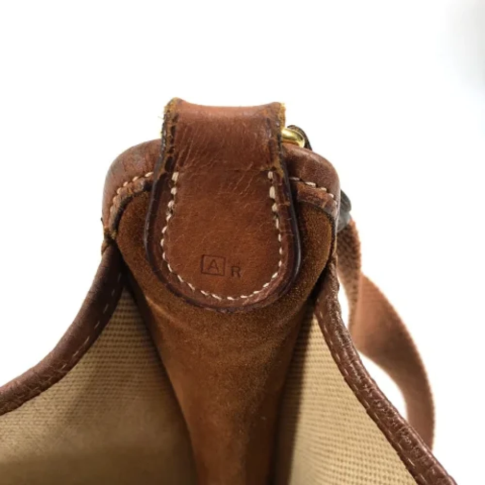Hermès Vintage Pre-owned Canvas shoulder-bags Beige Dames