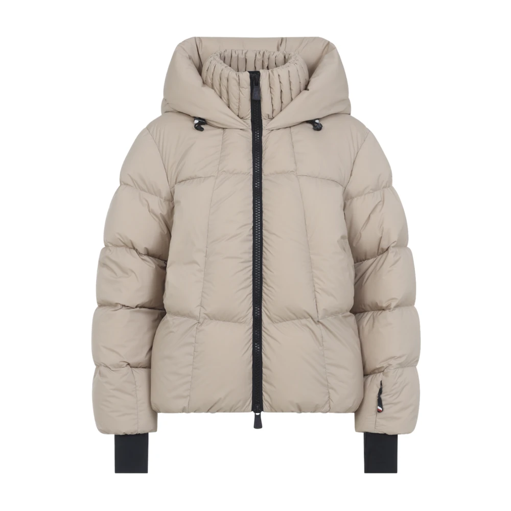 Moncler Beige Dark Bonnieure Bomber Jacket - Female - Winter Jackets - M - Jackets