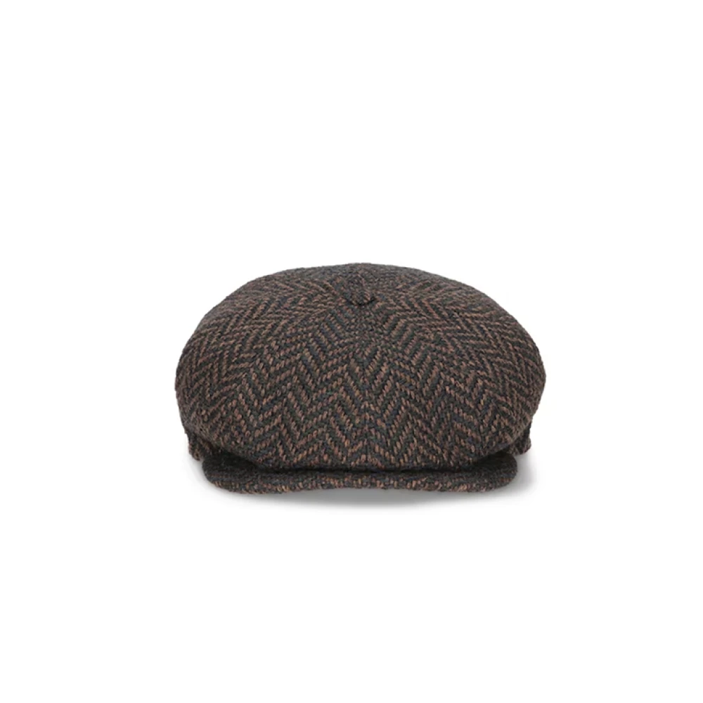 Borsalino Brun och Blå Åttapanelad Hatt Brown, Unisex