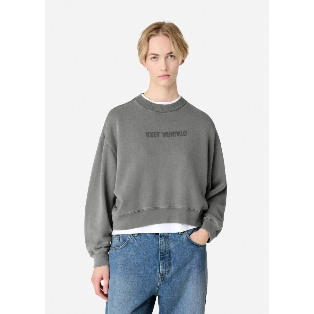 Axel Arigato Distort Washed Sweatshirt Gray Dames