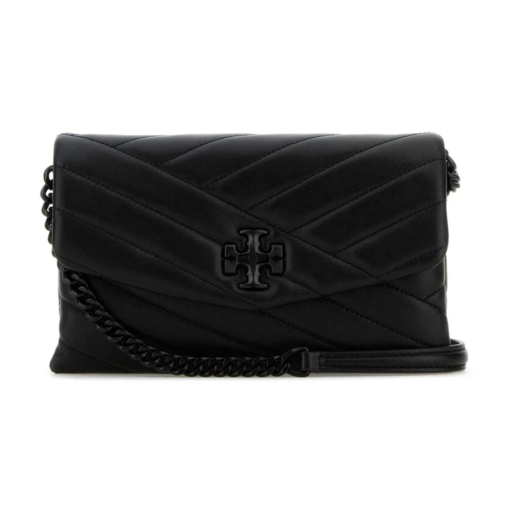 TORY BURCH Stijlvolle Zwarte Leren Crossbodytas Black Dames