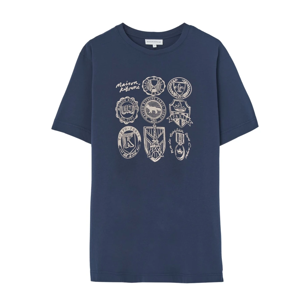 Maison Kitsuné Metal Pinafore T-shirts en Polos Blue Heren