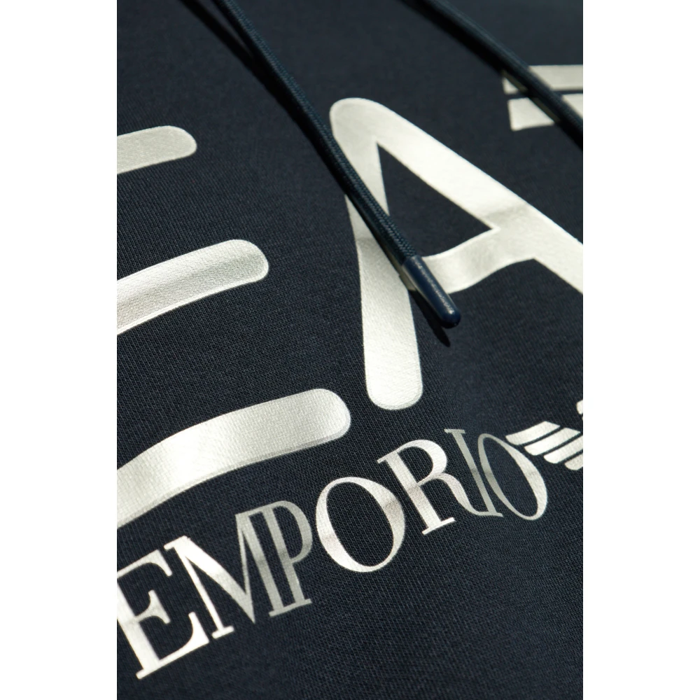 Emporio Armani EA7 Hoodie Blue Heren