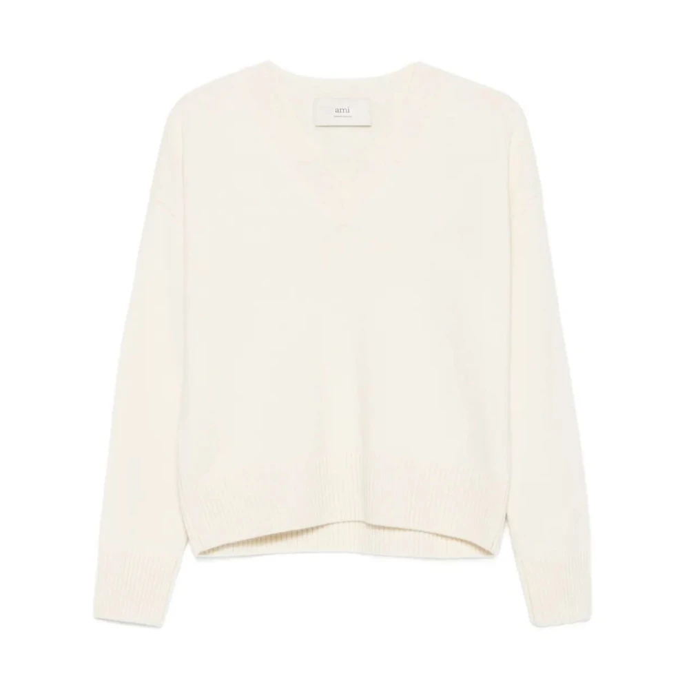 Knitwear > V-neck Knitwear - - Ami Paris - Modalova