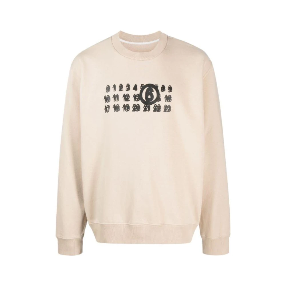 MM6 Maison Margiela Stijlvolle Sweatshirt voor een Trendy Look Beige Dames
