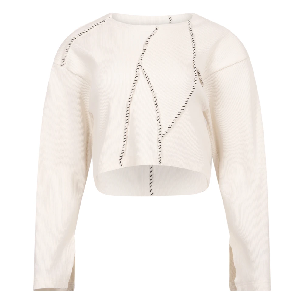 Patchwork Rib Top - Off-White