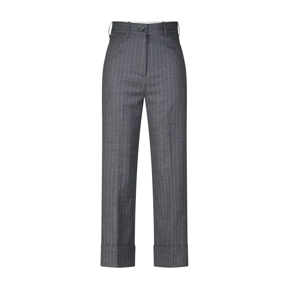 Nine In The Morning Wollen Gestreepte Broek Mina Gray Dames