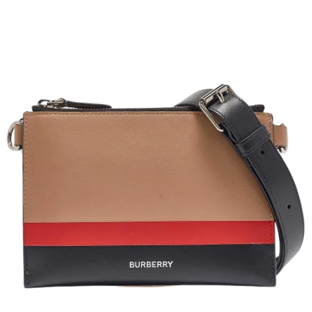 Burberry Vintage Pre-owned Leather crossbody-bags Multicolor Dames