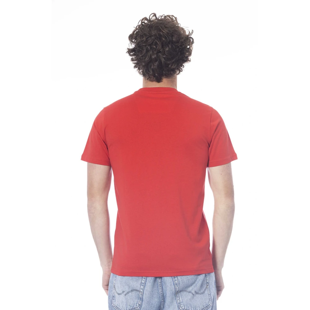 Cavalli Class Logo Print Korte Mouw T-shirt Red Heren