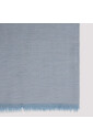 echarpe-bleue-elegant-motif-jacquard-franges