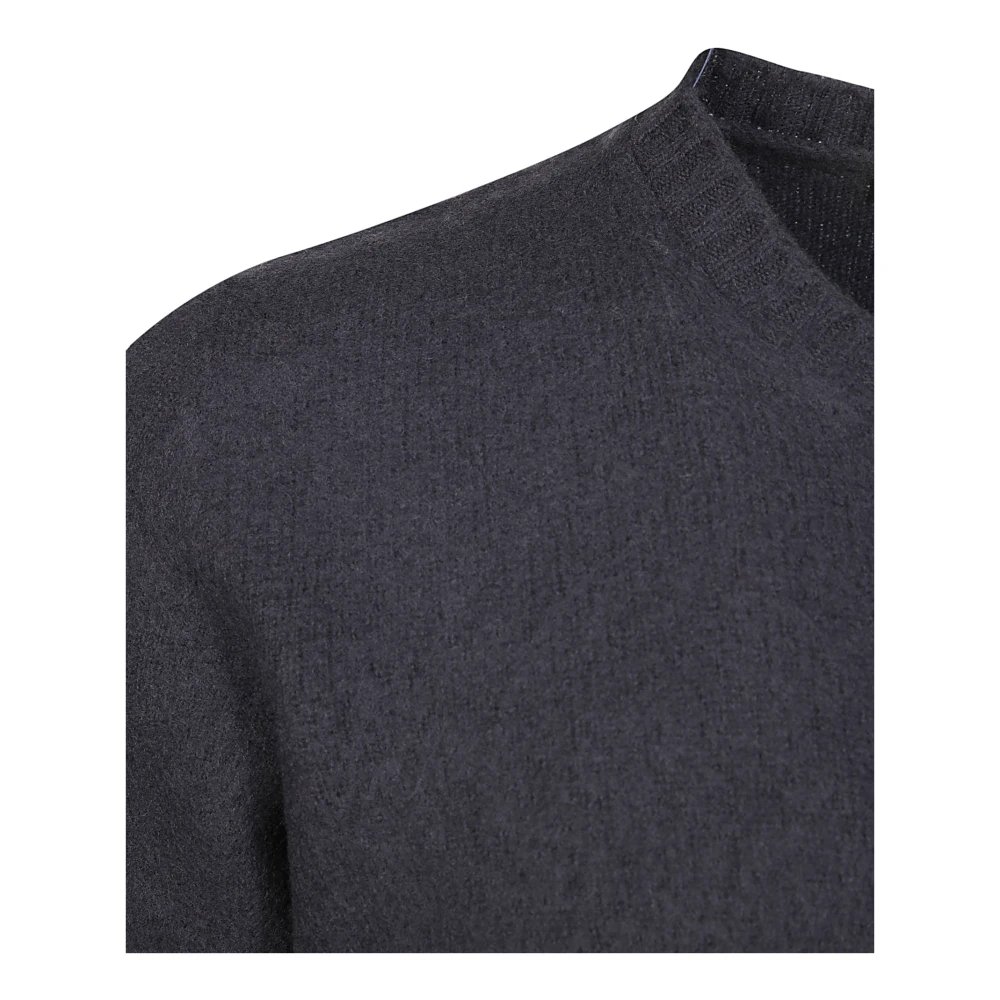 Drumohr Gestructureerde ronde hals trui Gray Heren