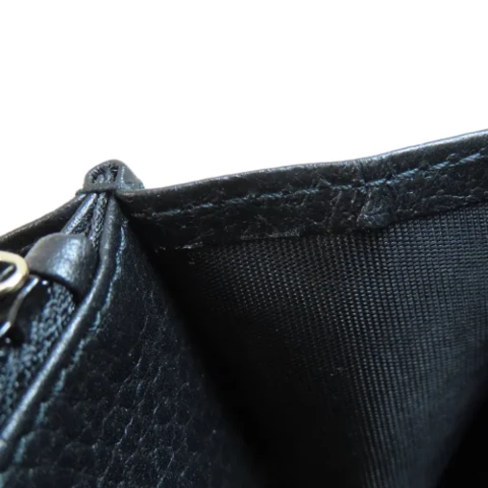 Gucci Vintage Pre-owned Leather wallets Black Dames