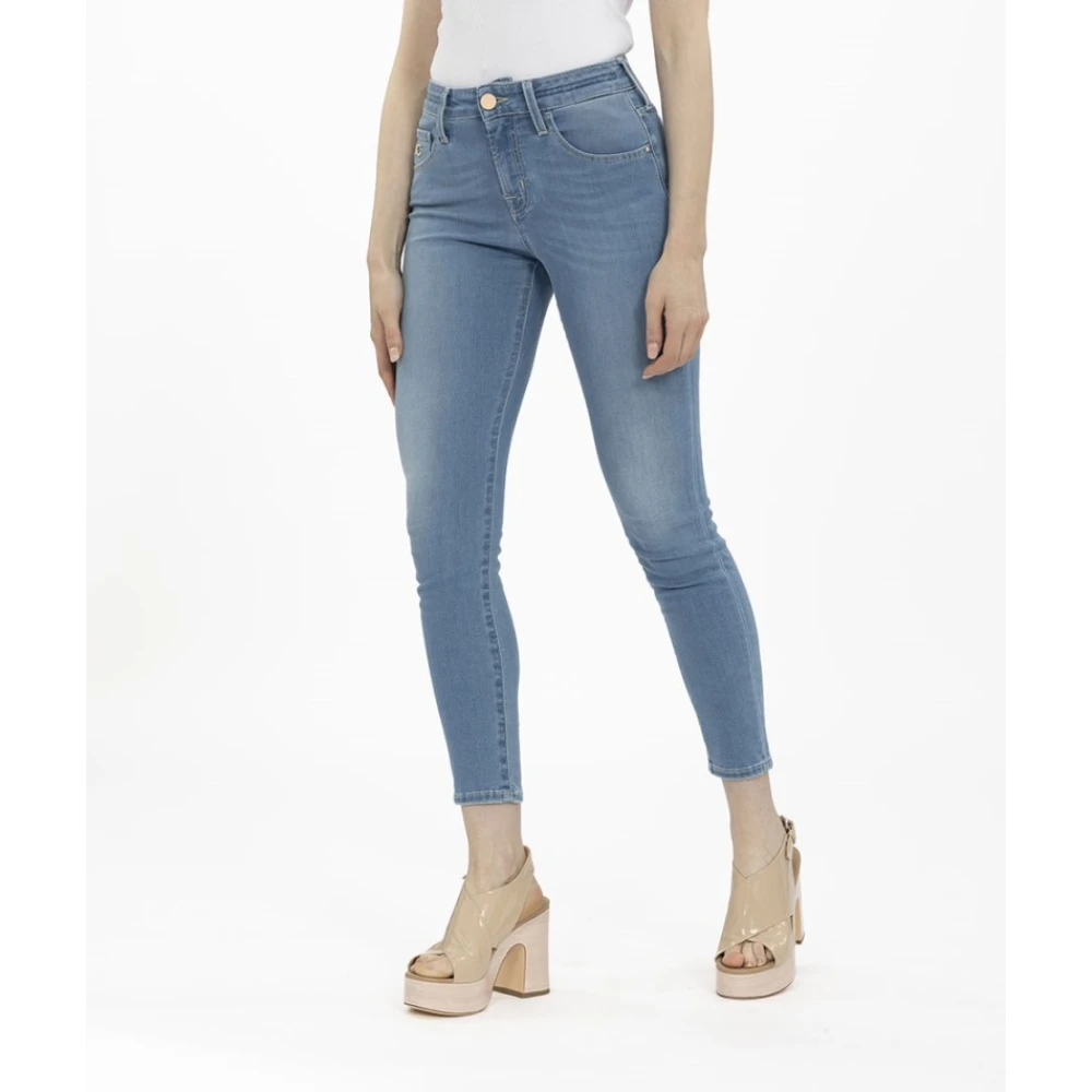 Jacob Cohën Witte Gestikte Skinny Jeans Blue Dames