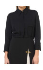 chemise-casual-noire-avec-manches-3-4
