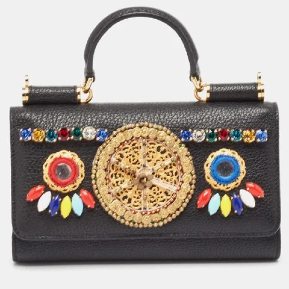 Dolce & Gabbana Pre-owned Leather wallets Black Dames