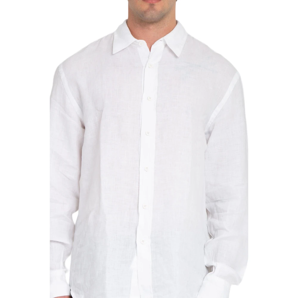 Costumein Linnen shirt in wit White Heren
