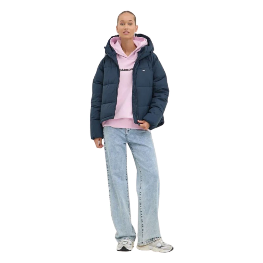 Tommy Hilfiger Blauwe Hooded Pufferjas Blue Dames