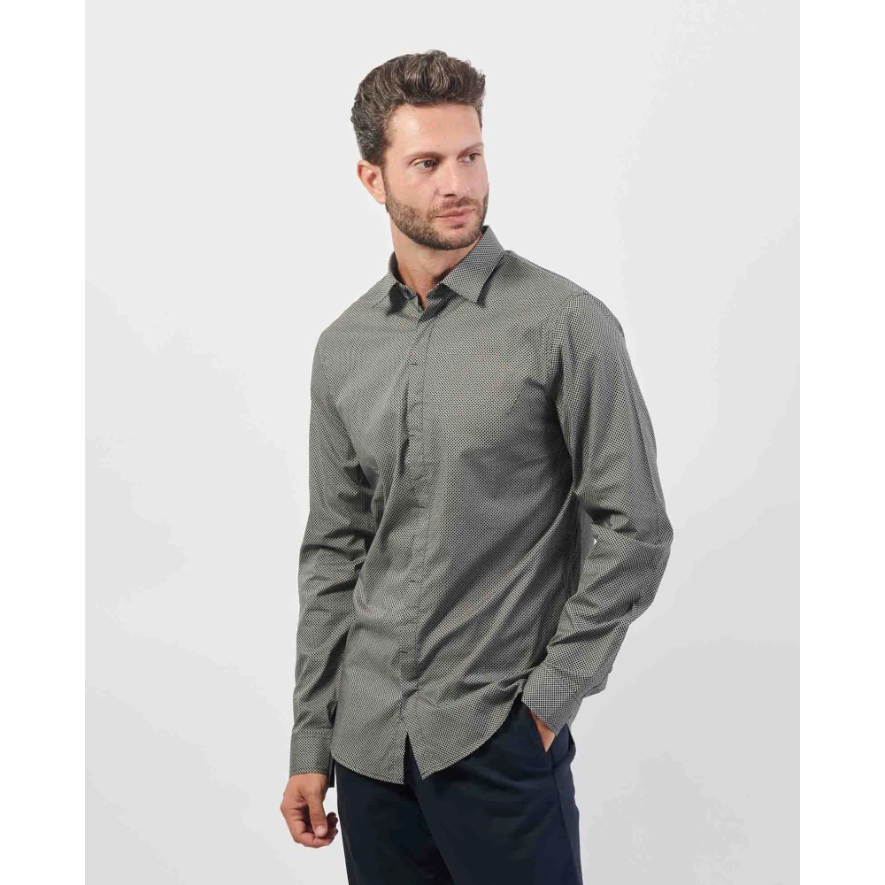 Armani Exchange Slim Fit Overhemd Popeline Logo Blue Heren