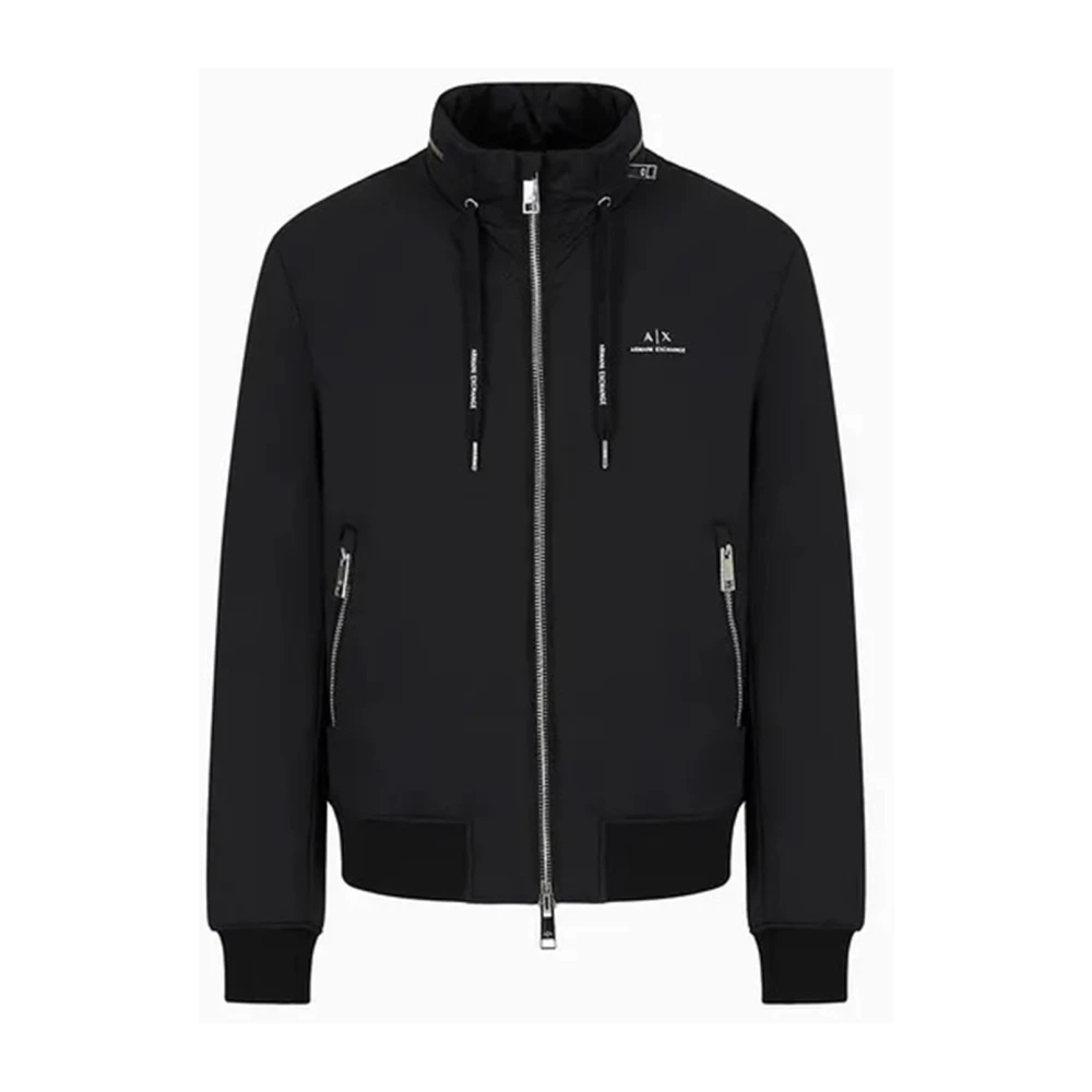 Armani Exchange Zwarte Shirt Jas Herenmode Black Heren