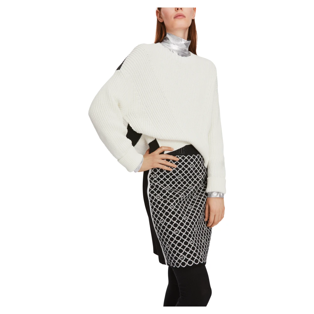 Marc Cain DIY-Style Gebreide Trui White Dames