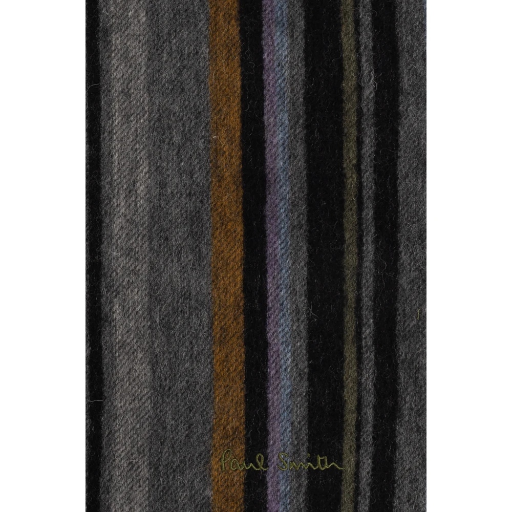Paul Smith Wollen sjaal met franjes Multicolor Heren