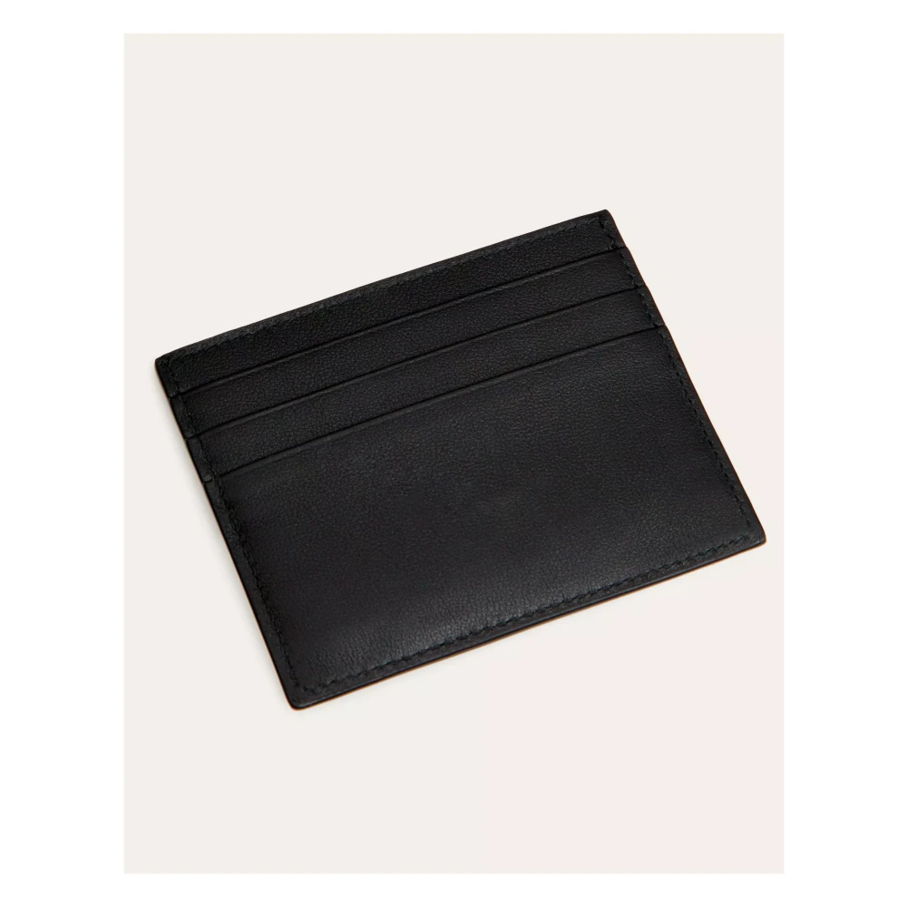 Valentino Garavani Pocket Cardholder Mini VLogo Signature Kalfsleer Black Heren