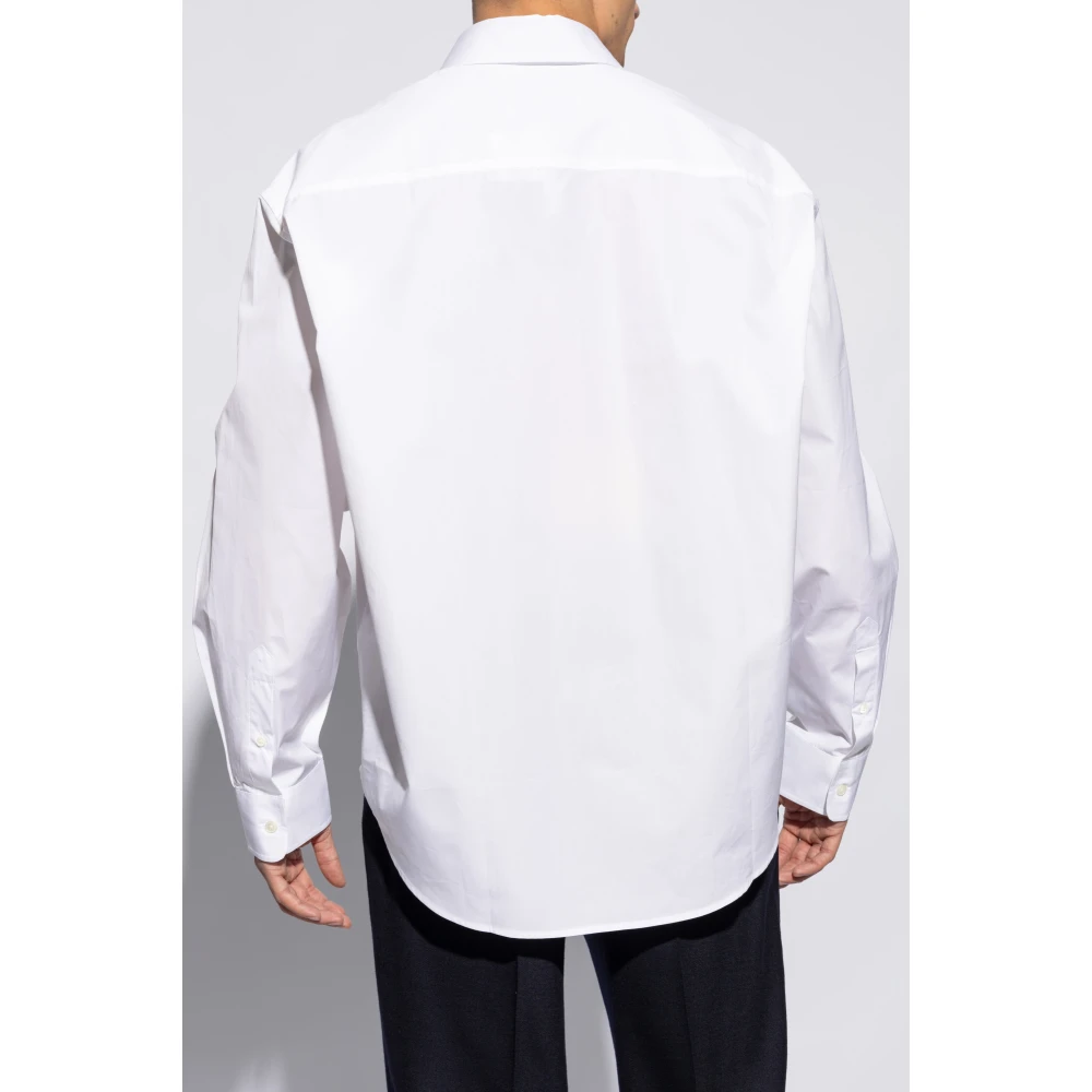 Ami Paris Katoenen Overhemd White Heren