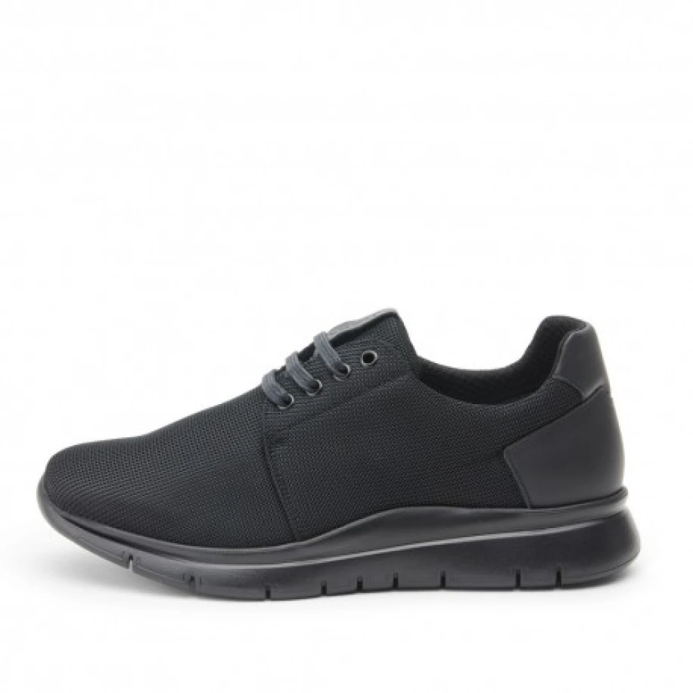 Frau Zwarte Technische Stof Sneakers voor Mannen Heren Schoenen