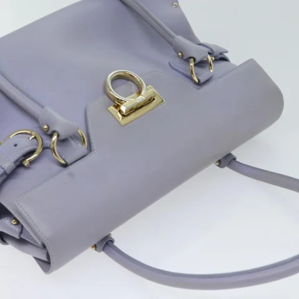 Salvatore Ferragamo Pre-owned Leather handbags Purple Dames