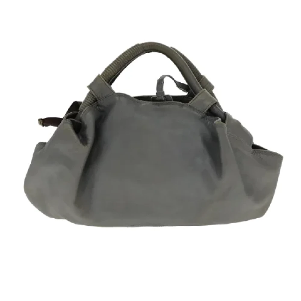 Loewe Pre-owned Leather handbags Gray Dames