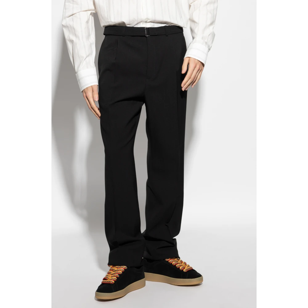 Lanvin Geplooide broek Black Heren